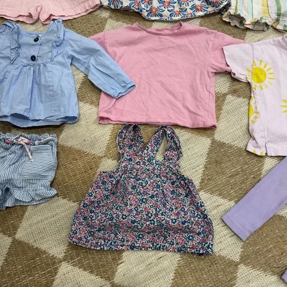 BUNDLE Zara Kids toddler baby girl top dress ruffle floral romper tee Tshirt - Picture 4 of 9